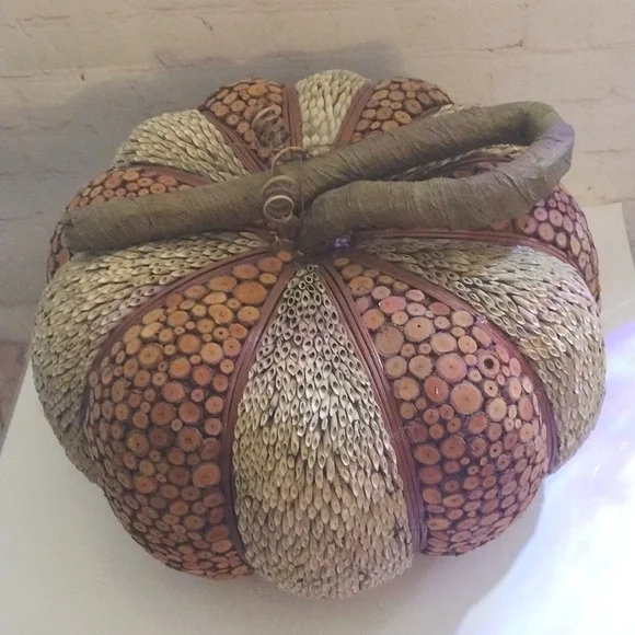 Large Decorative 14" Pumpkin Rustic Fall Decor - Picture 3 of 8